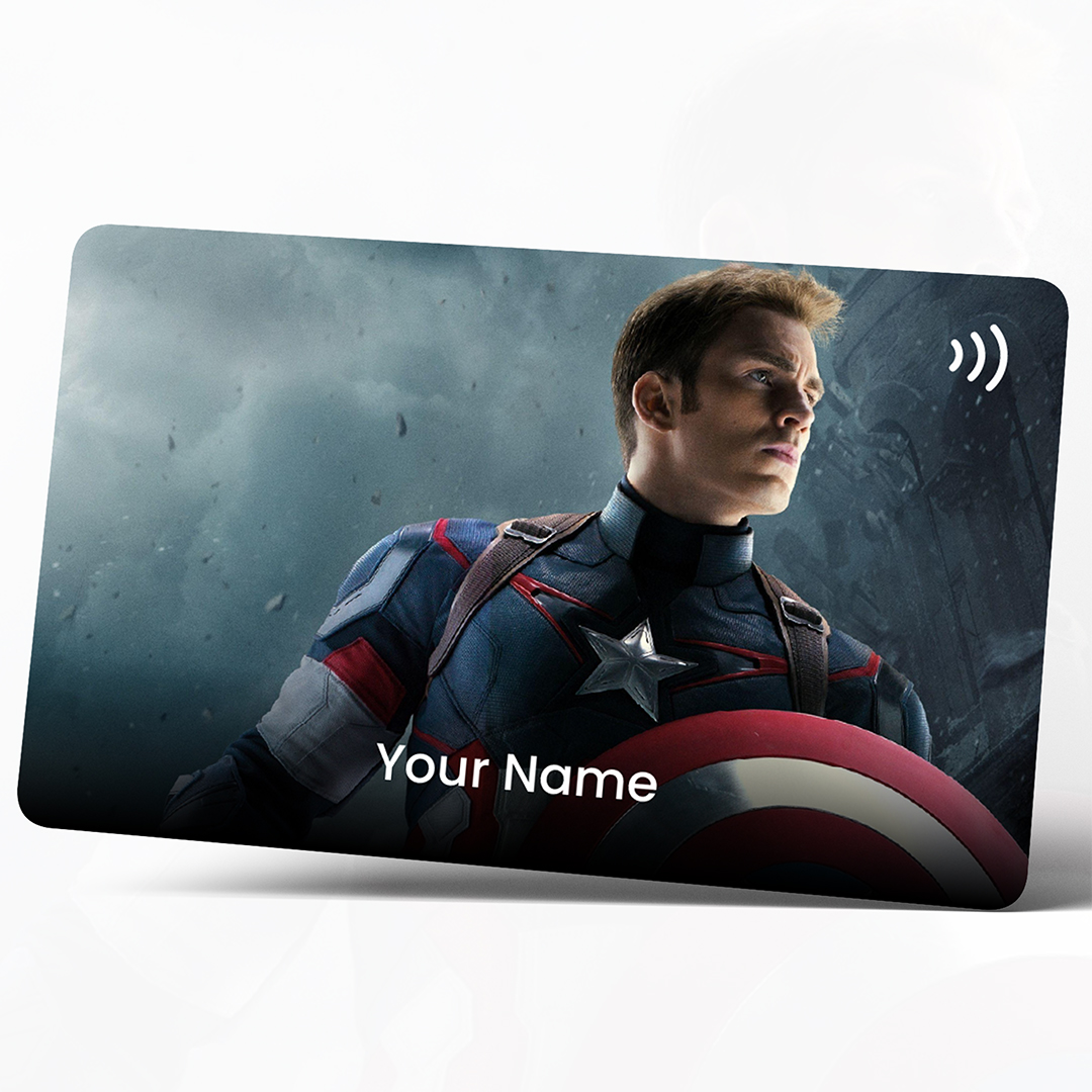 Marvel Theme - Captain America PVC Card 1