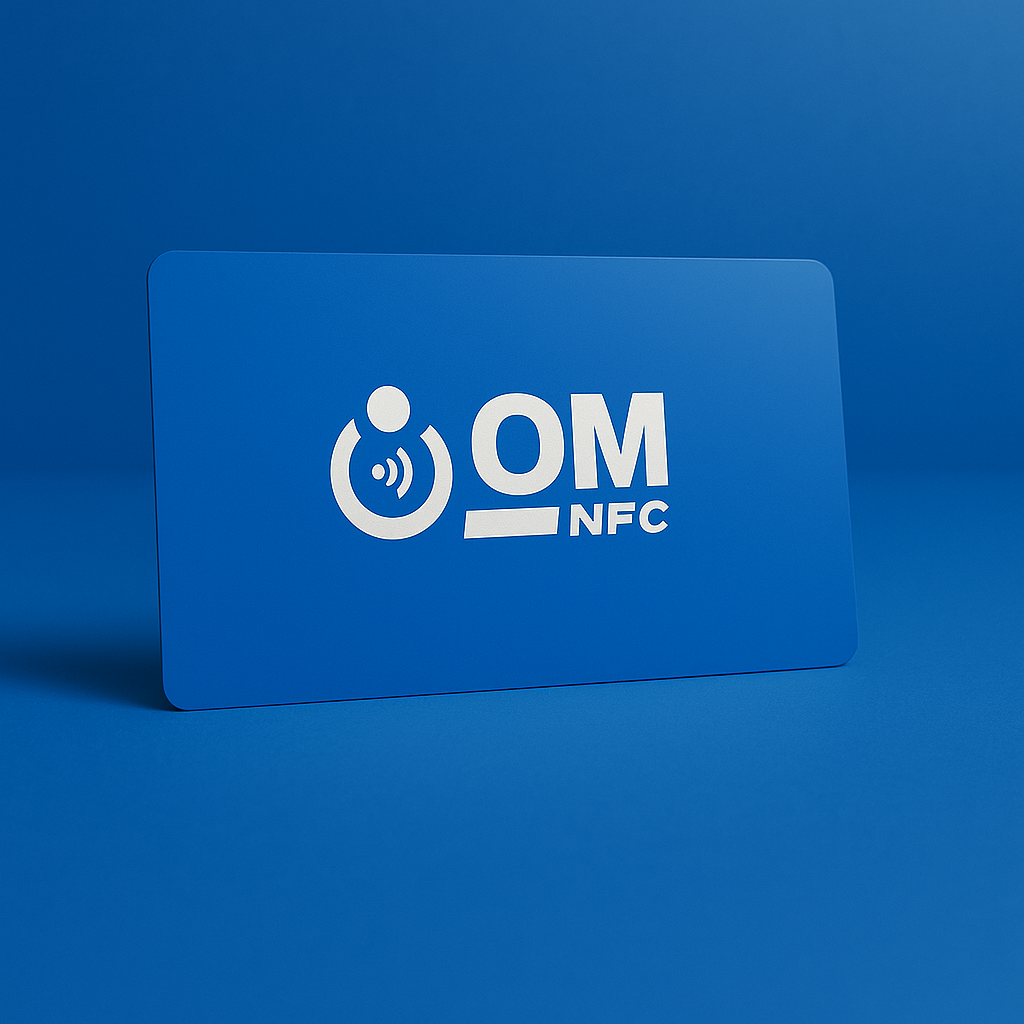 Matte Blue PVC NFC Card