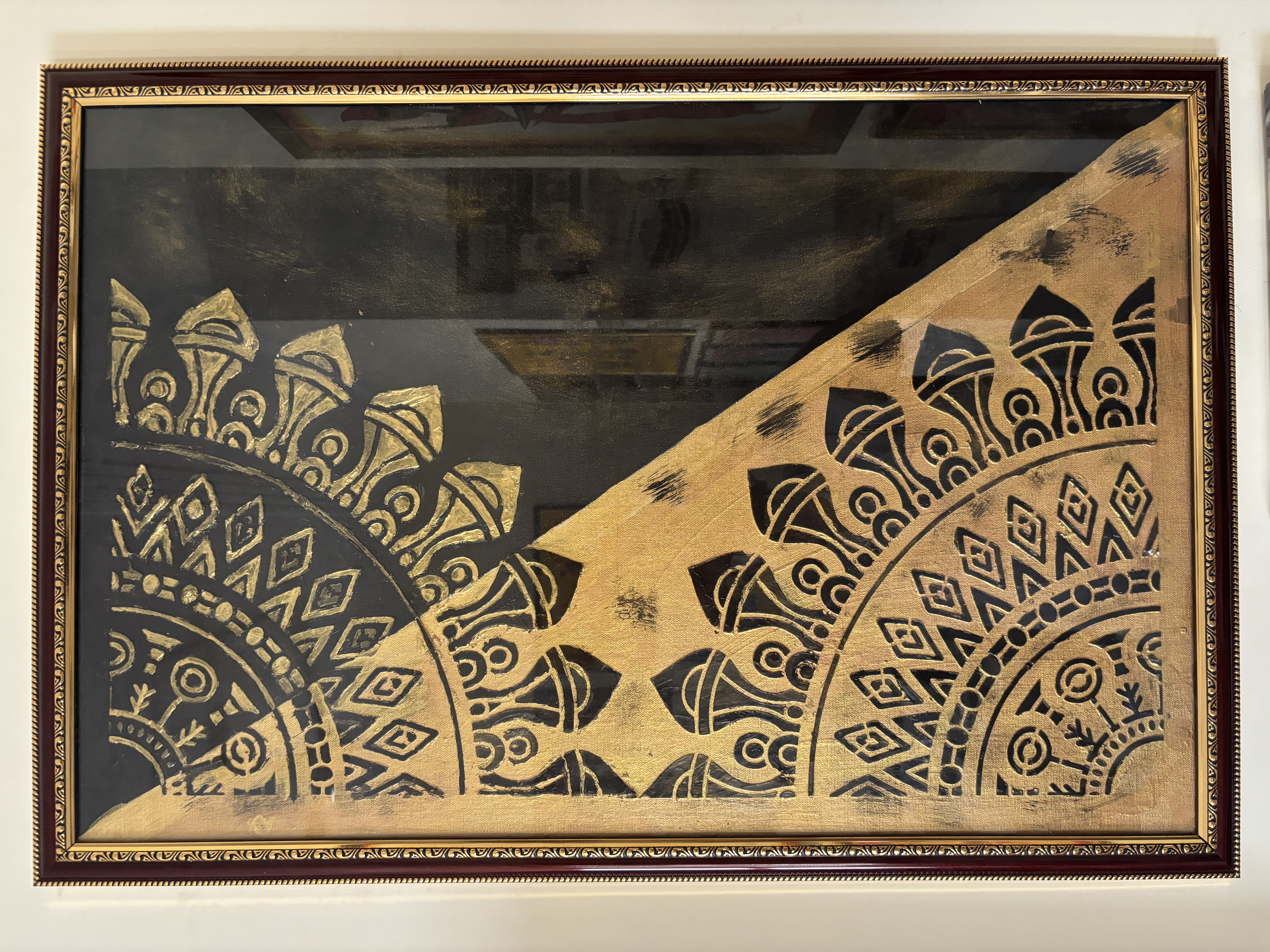 Gold Mandala on Noir