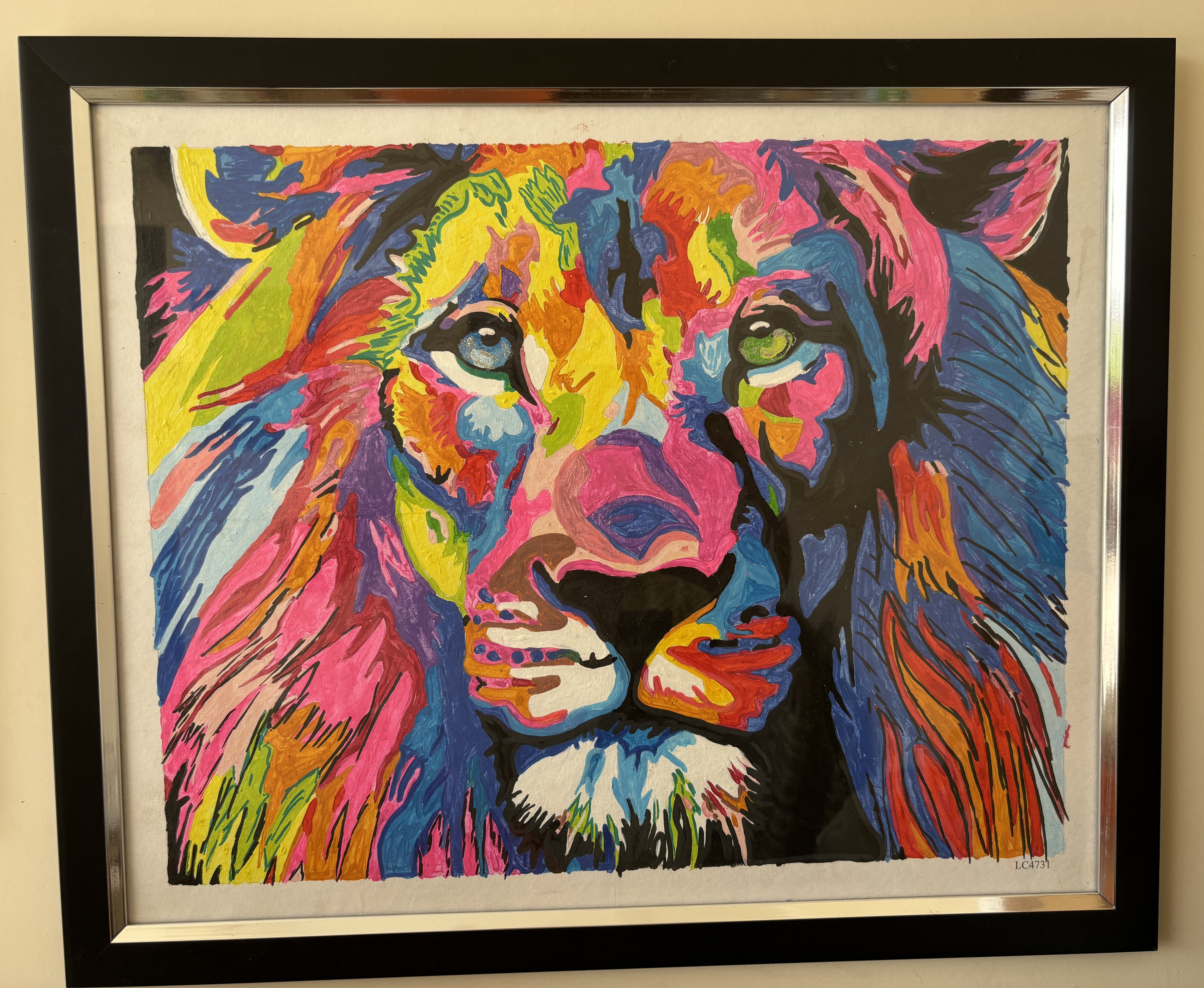 Pop Art Lion Portrait
