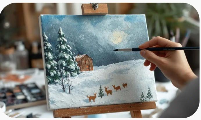 Winter Cabin Serenity